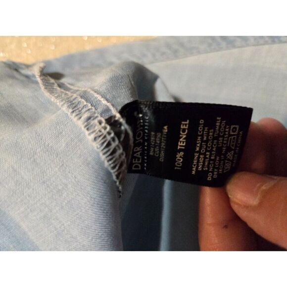 Dear John Women's Blue Tencel Long Sleeve Top Size Medium - Picture 3 of 6